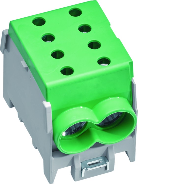 Zacisk rozgałęźny 1-polowy 4x70mm2/pole 1xPE/zielony KH70GN Hager