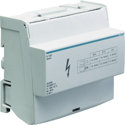 Blok rozdzielczy 4-polowy 125A KJ125C Hager