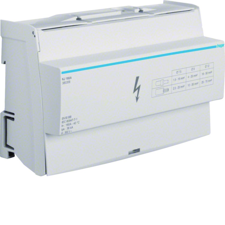 Blok rozdzielczy 4-polowy In=160 A KJ160A Hager