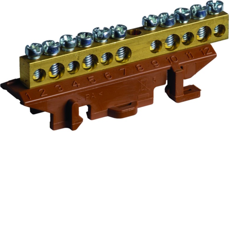 Listwa przyłączeniowa z cokołem fazowa 5x16 + 6x10 mm2 KM11L Hager