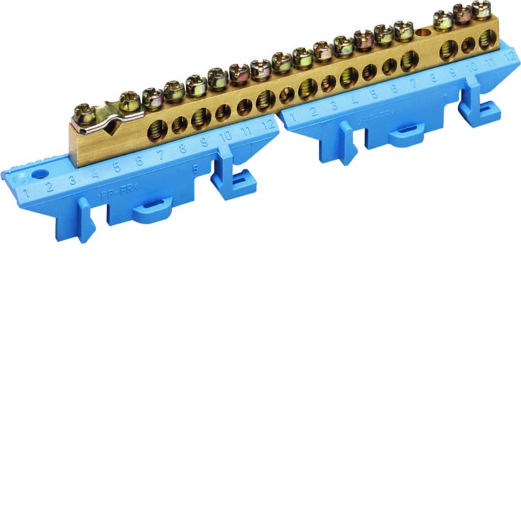 Listwa przyłączeniowa z cokołem neutralna 1x25 + 8x16 + 8x10 mm2 KM17N Hager