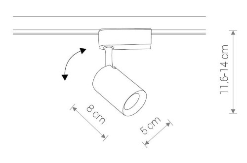 Lampa szynowa Reflektor szynowy jednofazowa PROFILE IRIS LED BLACK 8998 NOWODVORSKI Lighting 7W 4000K Loft nowoczesna sufitowa ścienna oświetlenie szynowe 230V do szynoprzewodu barwa dzienna neutralna biała czarna Inspiracje Premium