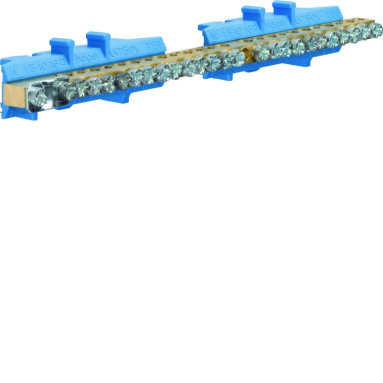 Listwa przyłączeniowa z cokołem neutralna 1x25 + 11x16 + 13x10 mm2 KM25N Hager