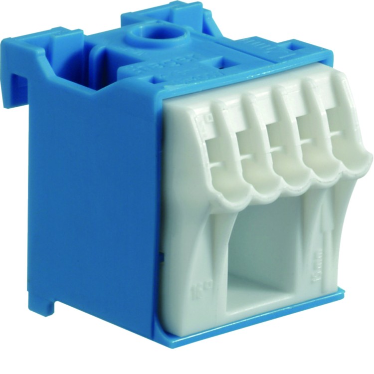 QuickConnect Blok samozacisków neutralny, niebieski, 1x16+5x4mm2, szer. 30mm KN06N Hager