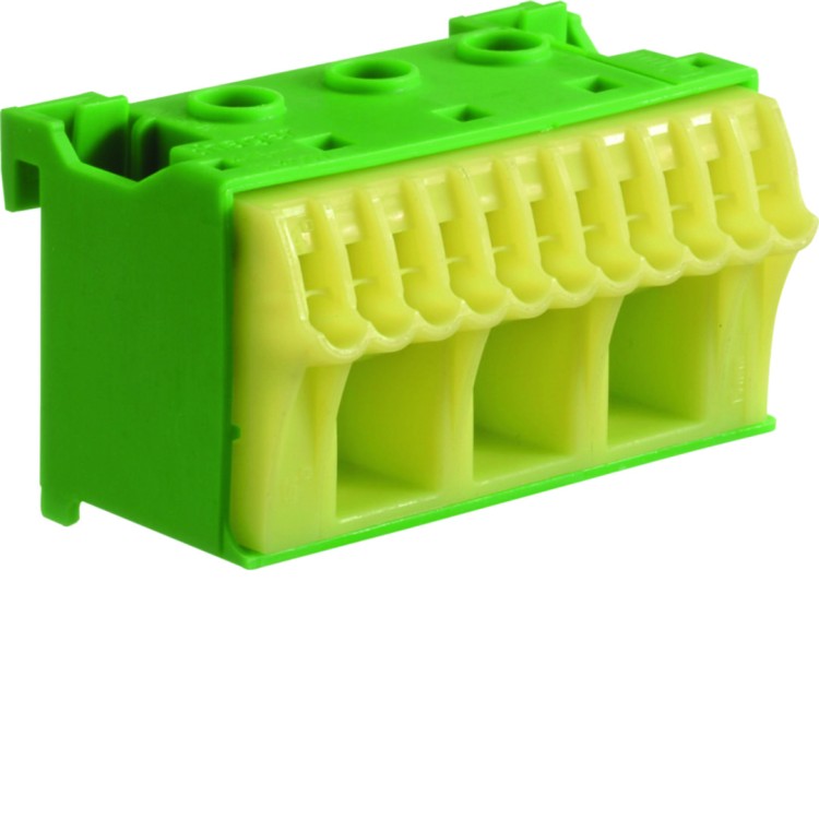 QuickConnect Blok samozacisków ochronny, zielony, 3x16 +11x4mm2, szer. 60mm KN14E Hager
