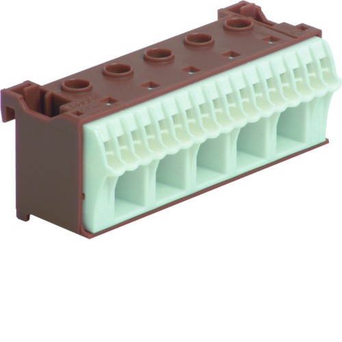 QuickConnect Blok samozacisków fazowy, brązowy, 5x16+17x4mm2, szer. 90mm KN22P Hager