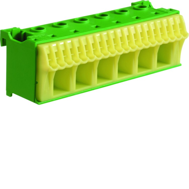 QuickConnect Blok samozacisków ochronny, zielony, 6x16+20x4mm2, szer. 105mm KN26E Hager