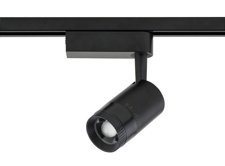 Lampa szynowa Reflektor szynowy jednofazowa PROFILE ZOOM LED BLACK 7626 NOWODVORSKI Lighting 9W 4000K Loft nowoczesna sufitowa ścienna oświetlenie szynowe 230V do szynoprzewodu regulacja soczewki barwa dzienna neutralna biała czarna Inspiracje Premium