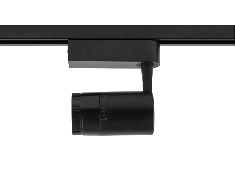 Lampa szynowa Reflektor szynowy jednofazowa PROFILE ZOOM LED BLACK 7626 NOWODVORSKI Lighting 9W 4000K Loft nowoczesna sufitowa ścienna oświetlenie szynowe 230V do szynoprzewodu regulacja soczewki barwa dzienna neutralna biała czarna Inspiracje Premium