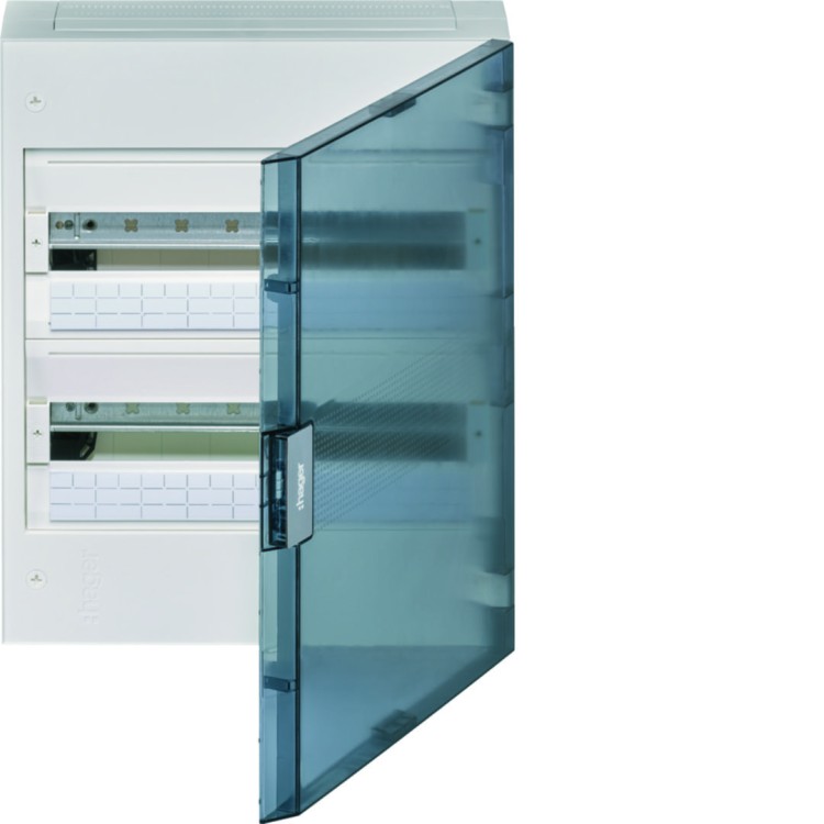 vega Rozdzielnica natynkowa 2x18M IP40, drzwi transparentne VB218TB Hager