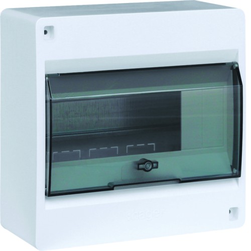 IC2 Rozdzielnica 1x8M n/t, IP40, drzwi transparentne VD108TP Hager