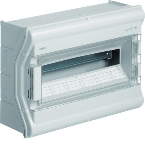vector outdoor Rozdzielnica n/t IP65 odporna na UV przetłoczenia 1R/18M (1x18) VE118PN Hager
