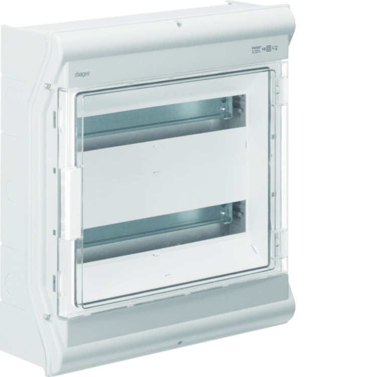 vector outdoor Rozdzielnica n/t IP65 odporna na UV bez przetłoczeń 2R/36M (2x18) VE218SN Hager
