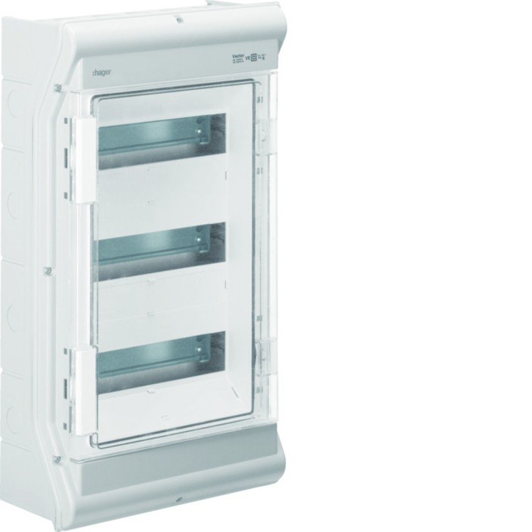 vector outdoor Rozdzielnica n/t IP65 odporna na UV przetłoczenia 3R/36M (3x12) VE312PN Hager