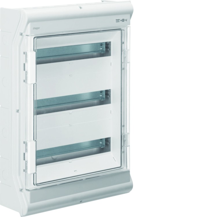 vector outdoor Rozdzielnica n/t IP65 odporna na UV przetłoczenia 3R/54M (3x18) VE318PN Hager