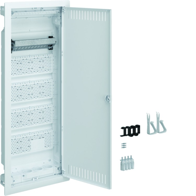 volta Rozdzielnica VDI do ścian szkieletowych (GK) 5R PatchPanel, 3xgniazdo 230V VH60NWP Hager