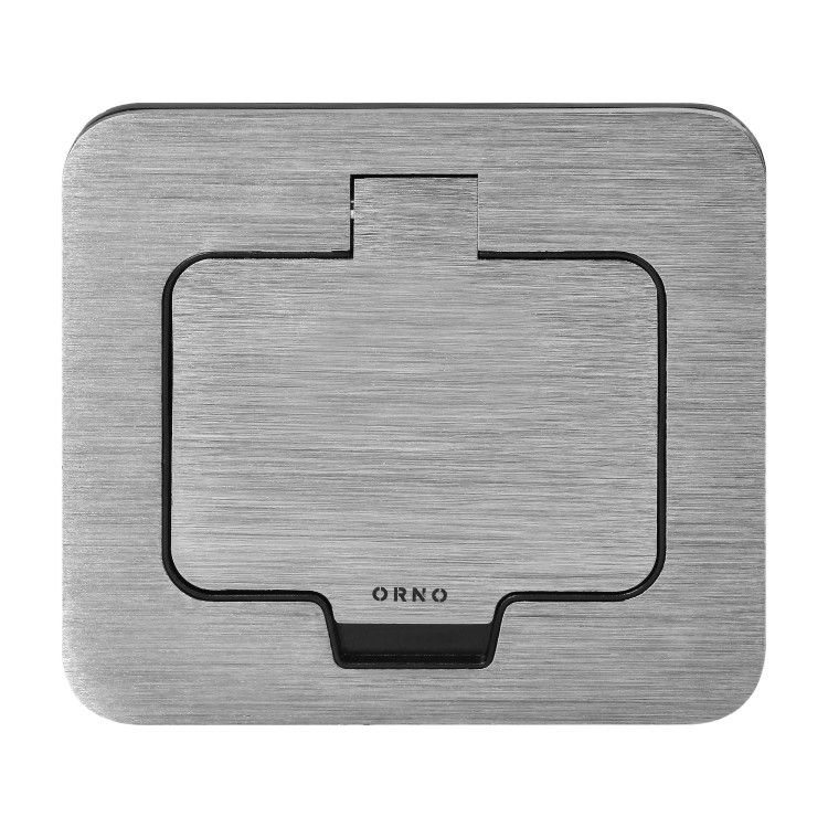 Hermetyczne gniazdo elektryczne, IP55, kąt otwarcia 110st. szczotkowane aluminium OR-GM-9031 ORNO