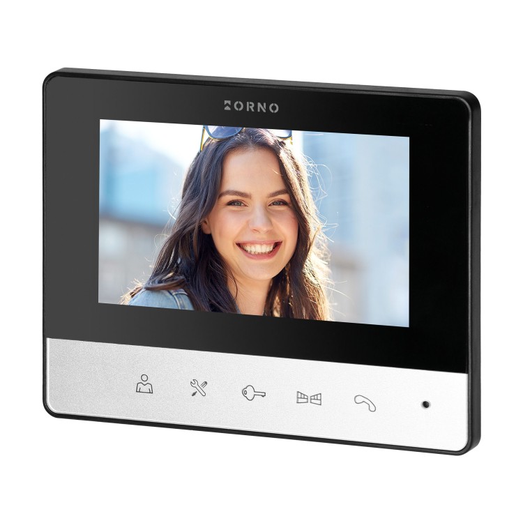 LIRA, zestaw wideodomofonowy jednorodzinny, 4-żyłowy, kolor, LCD 4,3", z aluminiową wideo kasetą VI-VID-RO-1077 ORNO Home