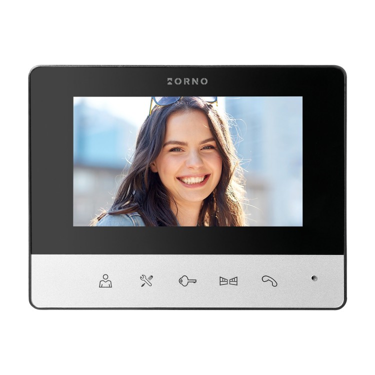 LIRA, zestaw wideodomofonowy jednorodzinny, 4-żyłowy, kolor, LCD 4,3", z aluminiową wideo kasetą VI-VID-RO-1077 ORNO Home