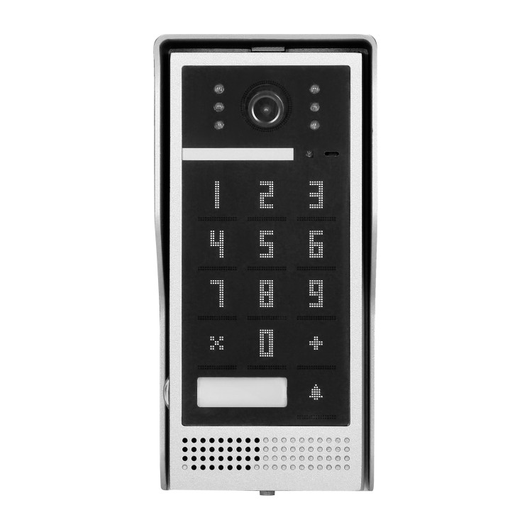 SCUTI, zestaw wideodomofonowy, jednorodzinny, 5-żyłowy, kolor, LCD 7", interkom, kaseta wideo natynkowa z szyfratorem, czarny OR-VID-VP-1073/B ORNO Home