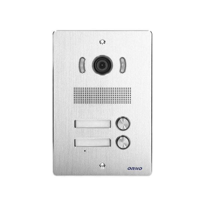 INDI MULTI P, zestaw wideodomofonowy 2-rodzinny 5-żyłowy, kolor, LCD 7", interkom, kaseta wideo podtynkowa z czytnikiem RFID 125kHz, czarny OR-VID-VP-1072/B ORNO Home