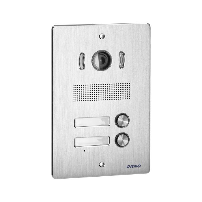INDI MULTI P, zestaw wideodomofonowy 2-rodzinny 5-żyłowy, kolor, LCD 7", interkom, kaseta wideo podtynkowa z czytnikiem RFID 125kHz, czarny OR-VID-VP-1072/B ORNO Home