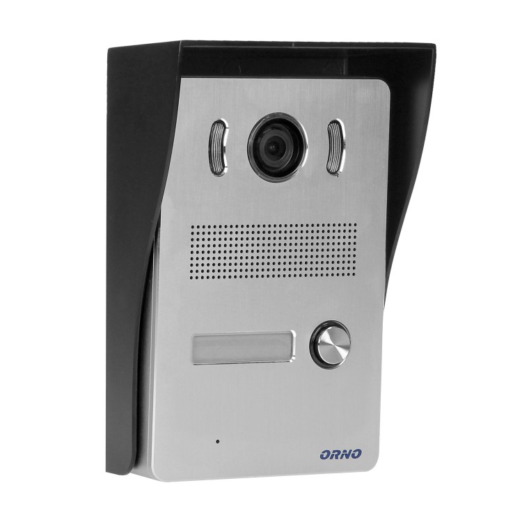 INDI N, zestaw wideodomofonowy jednorodzinny, 5-żyłowy, kolor, LCD 7", interkom, kaseta wideo natynkowa z czytnikiem RFID 125kHz, czarny OR-VID-VP-1069/B ORNO Home