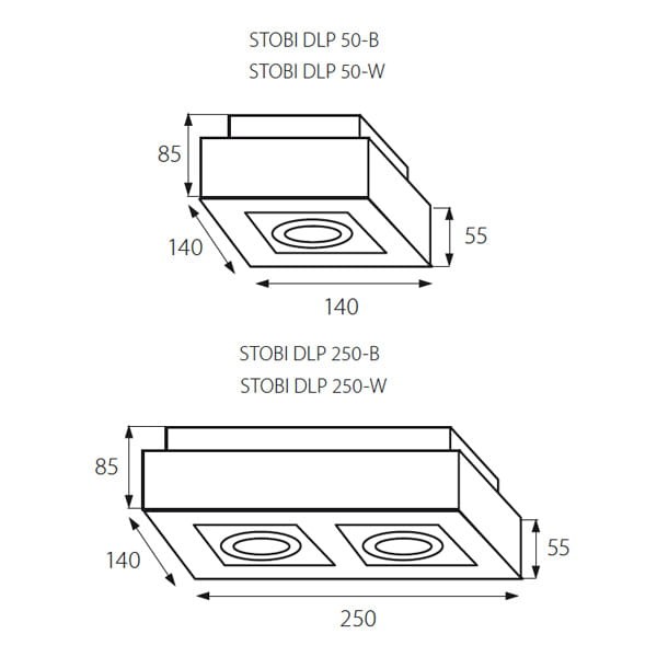 Sufitowa oprawa punktowa STOBI DLP 50-B 26830 Kanlux