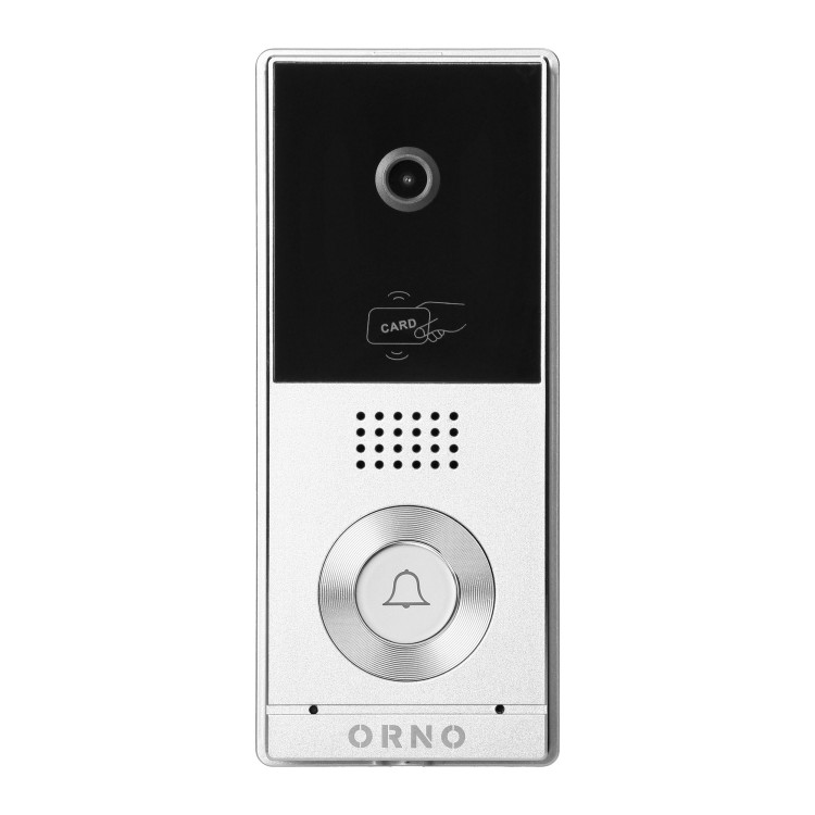 TALOS, zestaw wideodomofonowy jednorodzinny, 4-żyłowy, LCD 7", dotykowy, z gniazdem na kartę pamięci, interkom, z kamerą Full HD, czytnikiem RFID 125kHz, WiFi i obsługa poprzez aplikację Tuya OR-VID-MS-1078 ORNO Home