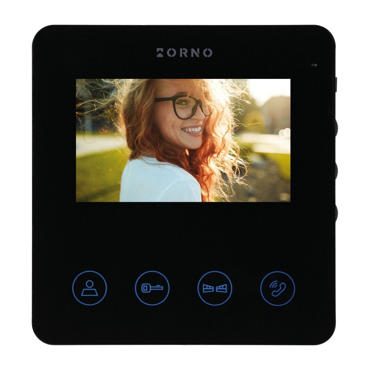PACTO, zestaw wideodomofonowy, bezsłuchawkowy, monitor 4,3" LCD, z czytnikiem kart i breloków zbliżeniowych 125kHz OR-VID-MB-1083/B ORNO Home