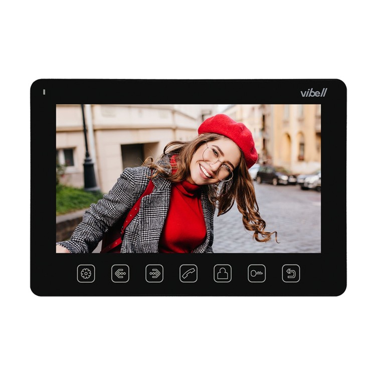NOVEO MULTI2, zestaw wideodomofonowy 2-rodzinny, bezsłuchawkowy, kolor, LCD 7", menu OSD, sterowanie bramą, czarny OR-VID-EX-1063/B ORNO Home
