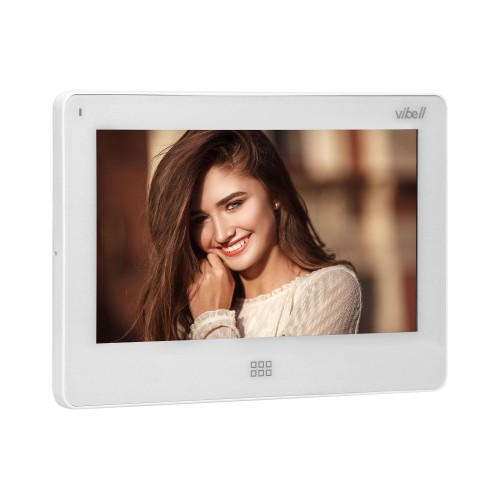 Wideo monitor bezsłuchawkowy, kolorowy, LCD 7”, dotykowy ekran, moduł pamięci, gniazdo na kartę SD, do zastosowania w systemach VIBELL, biały OR-VID-EX-1060PMV/W ORNO Home