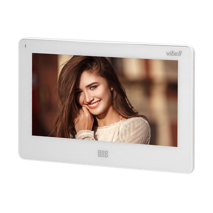Wideo monitor bezsłuchawkowy, kolorowy, LCD 7”, dotykowy ekran, moduł pamięci, gniazdo na kartę SD, do zastosowania w systemach VIBELL, biały OR-VID-EX-1060PMV/W ORNO Home