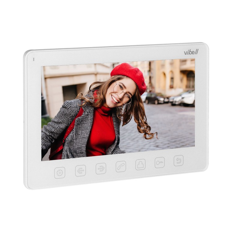 Wideo monitor bezsłuchawkowy, kolorowy, LCD 7” do zastosowania w systemach VIBELL, biały OR-VID-EX-1057MV/W ORNO Home
