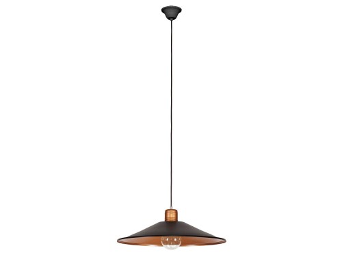 Lampa sufitowa wisząca Industrialna Loft GARRET I M 6444 NOWODVORSKI Lighting E27 x1 50cm oświetleniowa żyrandol nowoczesna metal do Kuchni Jadalni nad stół blat wyspę czarno-czekoladowo-miedziana zwis Inspiracje Premium
