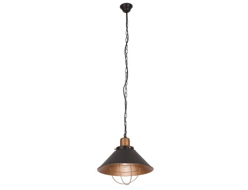 Lampa sufitowa wisząca Industrialna Loft GARRET I S 6443 NOWODVORSKI Lighting E27 x1 34cm oświetleniowa żyrandol nowoczesna metal do Kuchni Jadalni nad stół blat wyspę czarno-czekoladowo-miedziana zwis Inspiracje Premium