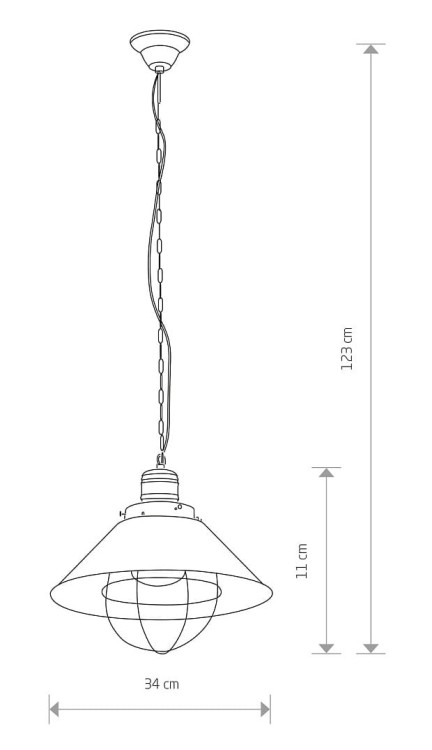 Lampa sufitowa wisząca Industrialna Loft GARRET I S 6443 NOWODVORSKI Lighting E27 x1 34cm oświetleniowa żyrandol nowoczesna metal do Kuchni Jadalni nad stół blat wyspę czarno-czekoladowo-miedziana zwis Inspiracje Premium