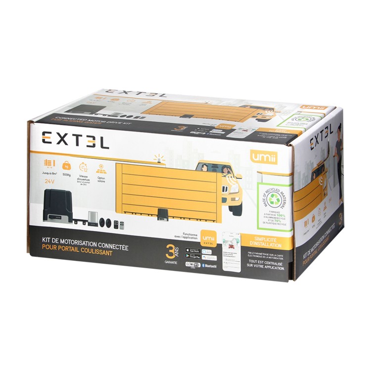 Napęd do bramy przesuwnej Extel 761004P 500kg 8m Wi-Fi bram przesuwnych automat silnik zestaw Smart sterowany telefonem