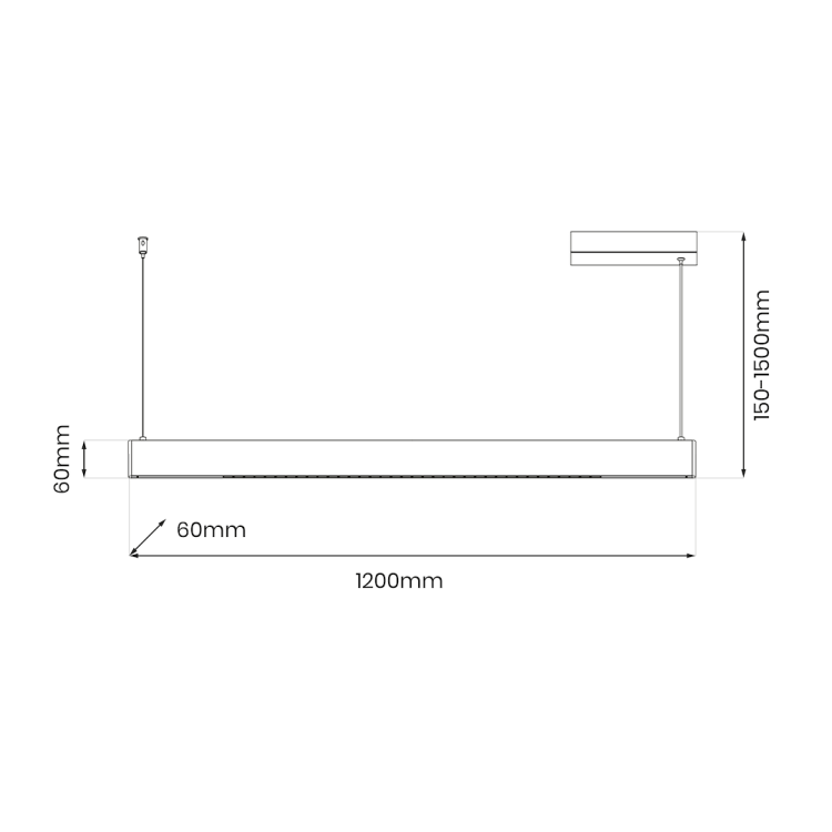 Lampa wisząca LINEA White 36W LED 3000K-4000K-5700K ML1783 Milagro