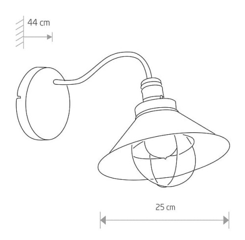 Lampa ścienna Kinkiet Industrialny Loft GARRET I 6442 NOWODVORSKI Lighting E27 x1 25cm nowoczesna oprawa oświetleniowa metalowy czarno-czekoladowo-miedziana pojedynczy Inspiracje Premium