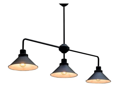 Lampa sufitowa wisząca Industrialna Loft CRAFT III 9150 NOWODVORSKI Lighting E27 x3 117cm oświetleniowa żyrandol nowoczesna metal do Kuchni Jadalni nad stół blat wyspę czarno-biały zwis Inspiracje Premium