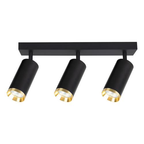 Oprawa Mica Spot Czarny + Złoty 3xGU10 ML2098 Milagro