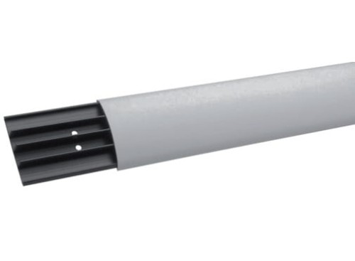 Listwa podłogowa na kable maskująca Tehalit.AK SL1807507030 HAGER POLO 2m 75mm tworzywo PVC przypodłogowa napodłogowa maskownica kanał podłogowy z pokrywą Tehalit szara