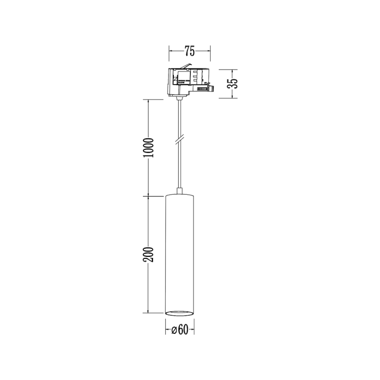 Oprawa Pipe Track Zwis Czarny 1xGU10 3-obwodowy ML2064 Milagro