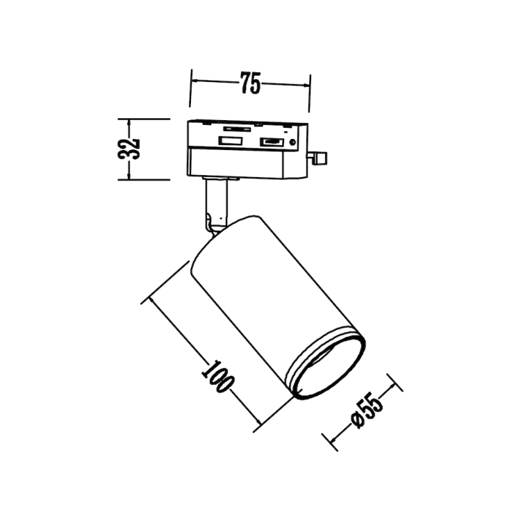 Oprawa Pipe Ring Track Biały 1xGU10 ML2066 Milagro