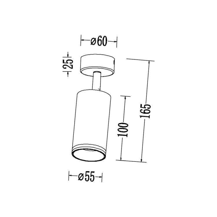 Oprawa Pipe Ring Spot Czarny 1xGU10 ML2067 Milagro