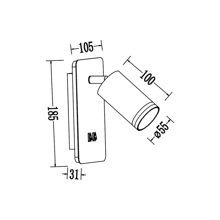 Oprawa Pipe Ring Kinkiet Biały 1xGU10 + LED 6W ML2082 Milagro