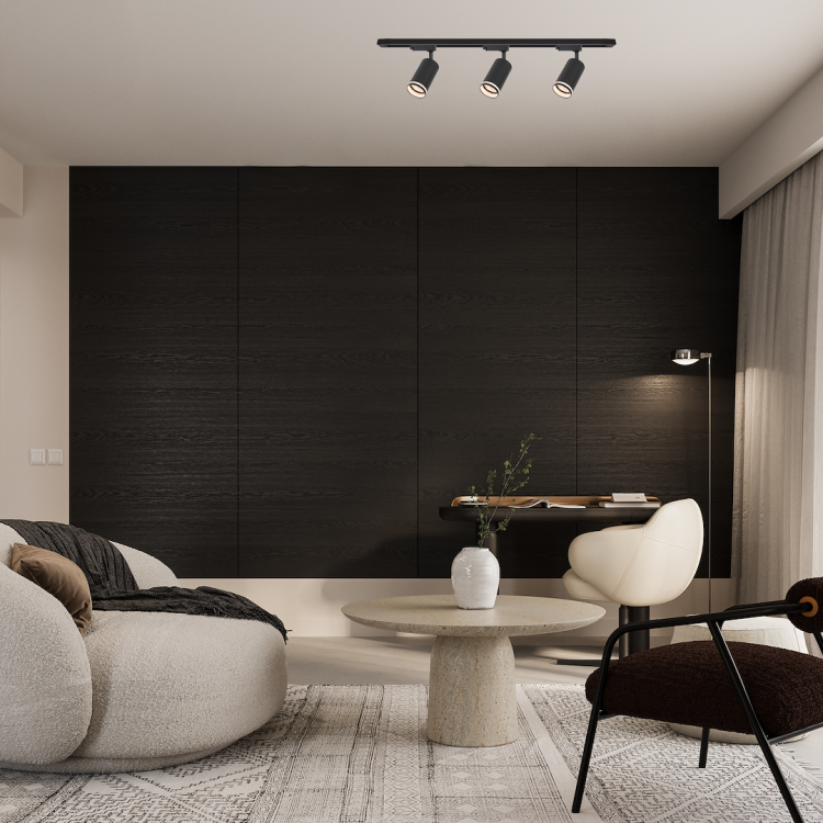 Zestaw Oprawa Pipe Ring Track Czarny 3xGU10 1m ML2083 Milagro Szynoprzewód Szyna