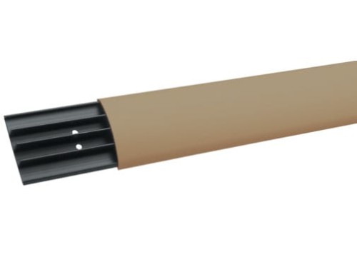 Listwa podłogowa na kable maskująca Tehalit.AK SL1807501019 HAGER POLO 2m 75mm tworzywo PVC przypodłogowa napodłogowa maskownica kanał podłogowy z pokrywą Tehalit beż beżowa