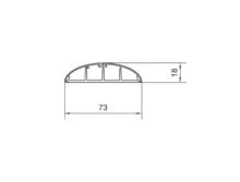 Listwa podłogowa na kable maskująca Tehalit.AK SL1807509010 HAGER POLO 2m 75mm tworzywo PVC przypodłogowa napodłogowa maskownica kanał podłogowy z pokrywą Tehalit biały biała